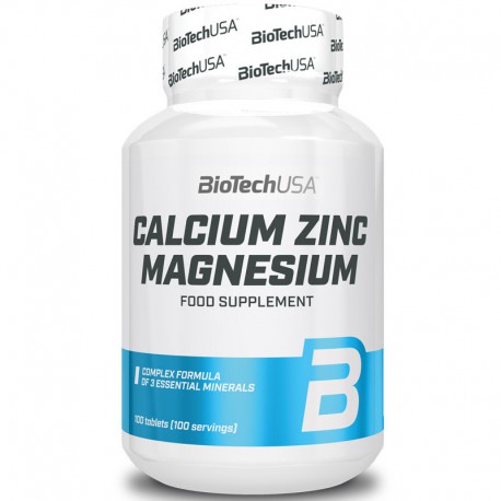 BioTech | Calcium Zinc Magnesium | Wapń Cynk Magnez | 100tabs